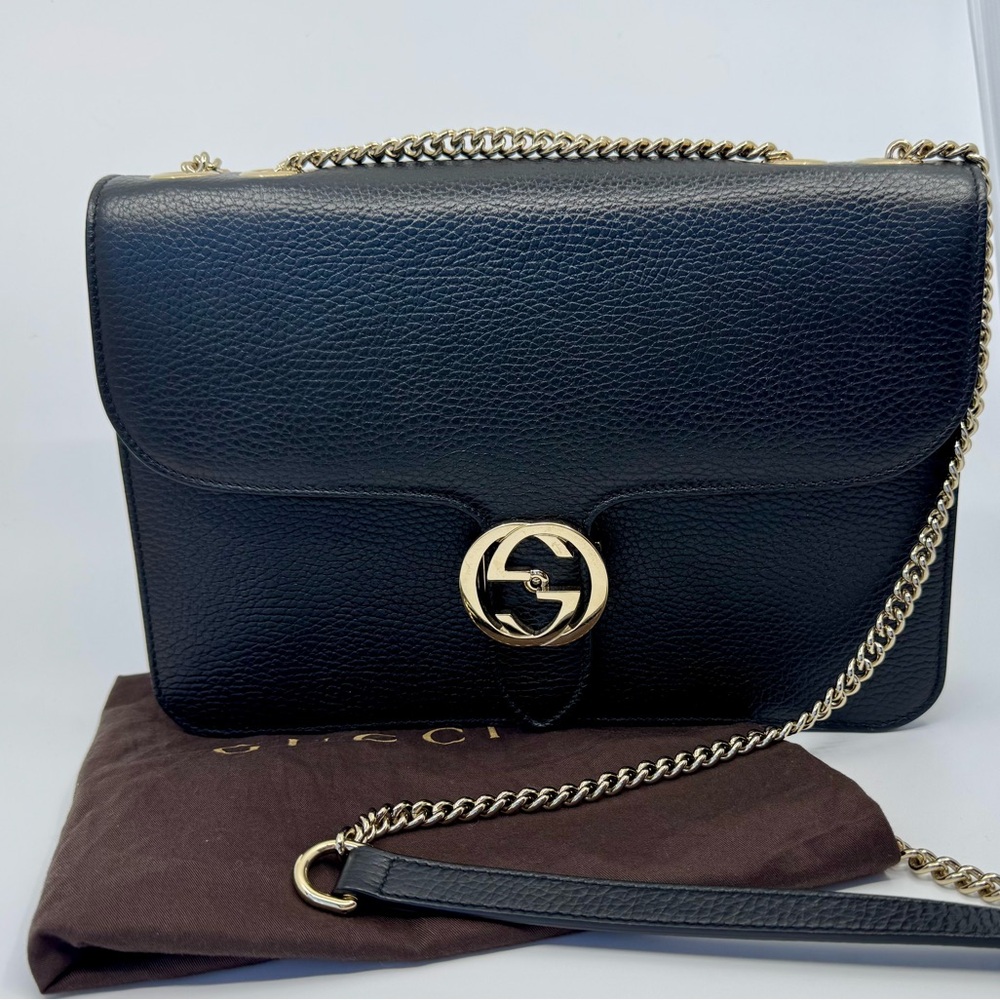 Gucci Interlocking GG Medium Crossbody + Shoulder Bag